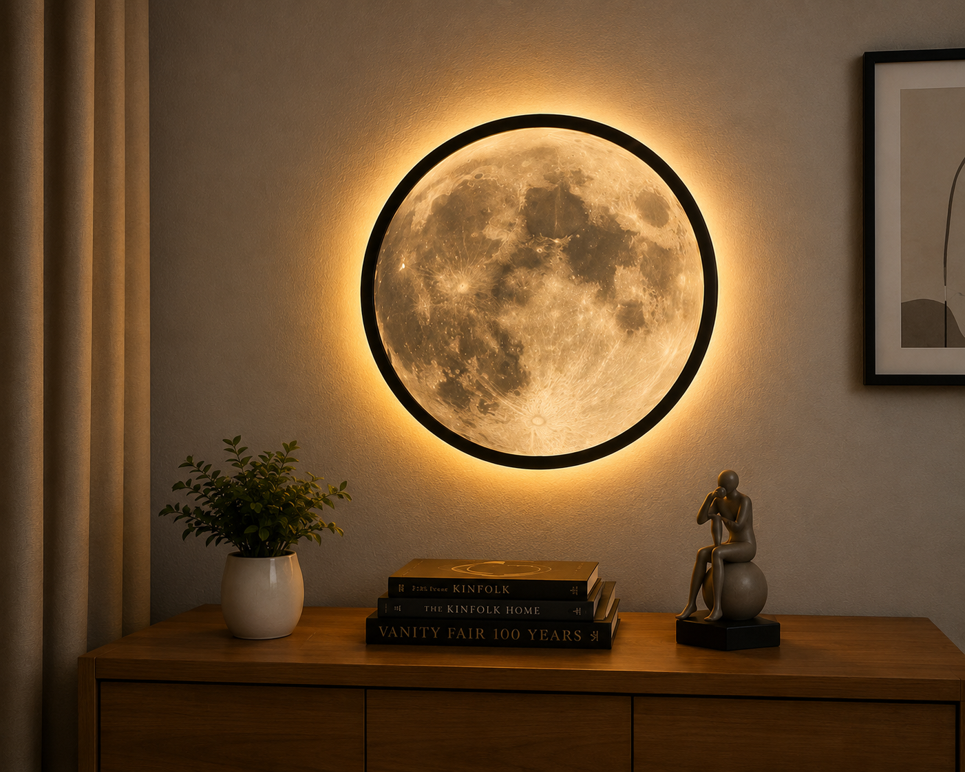 3D Moon Lamp Wall Decor