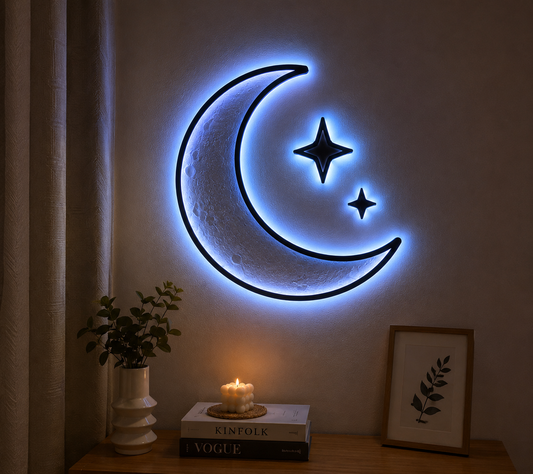 Moon & Stars LED Wall Lamp