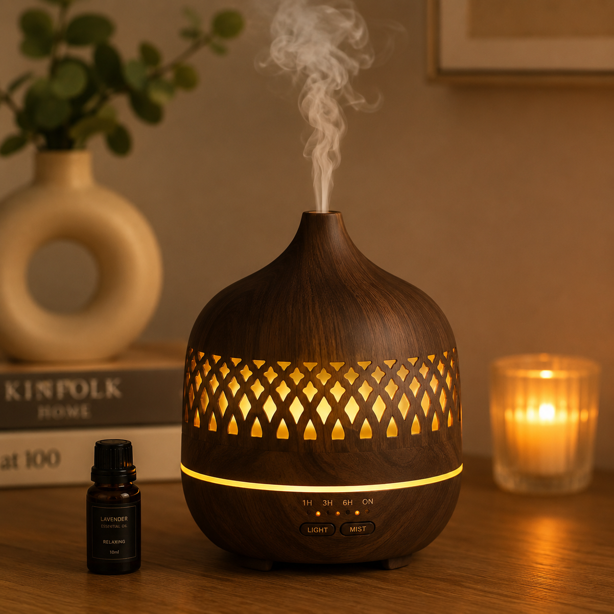 “Wood Grain Ultrasonic Aroma Diffuser”